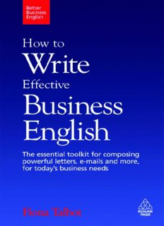 HOW TO WRITE EFFECTIVE BUSINESS ENGLISH